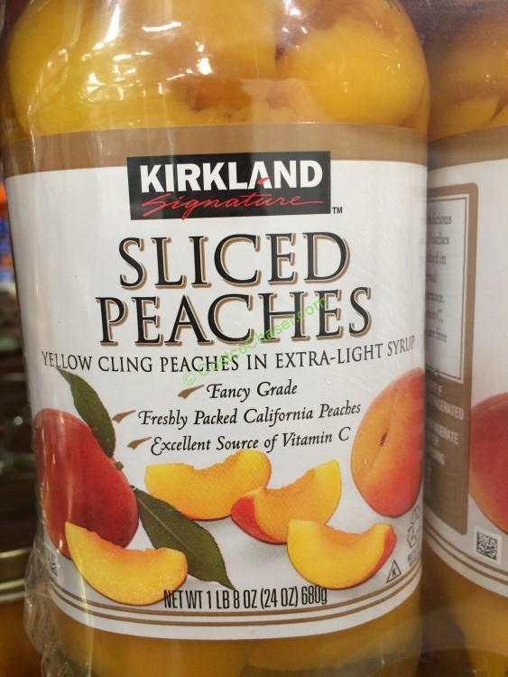 Kirkland Signature Sliced Peaches 4/24 Ounce Jars CostcoChaser