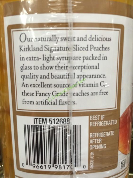 Kirkland Signature Sliced Peaches 4/24 Ounce Jars CostcoChaser