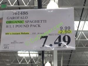 Costco-761486-Garofalo-Organic-Spaghetti-tag