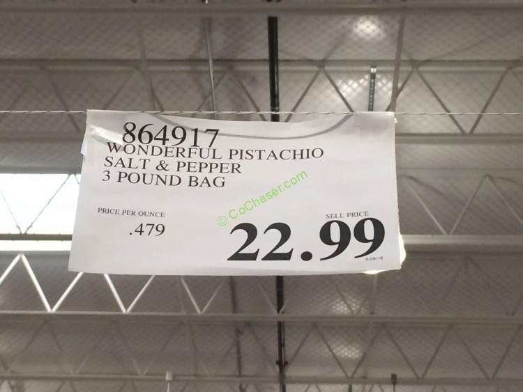Wonderful Pistachio Salt & Pepper 3 Pound Bag CostcoChaser