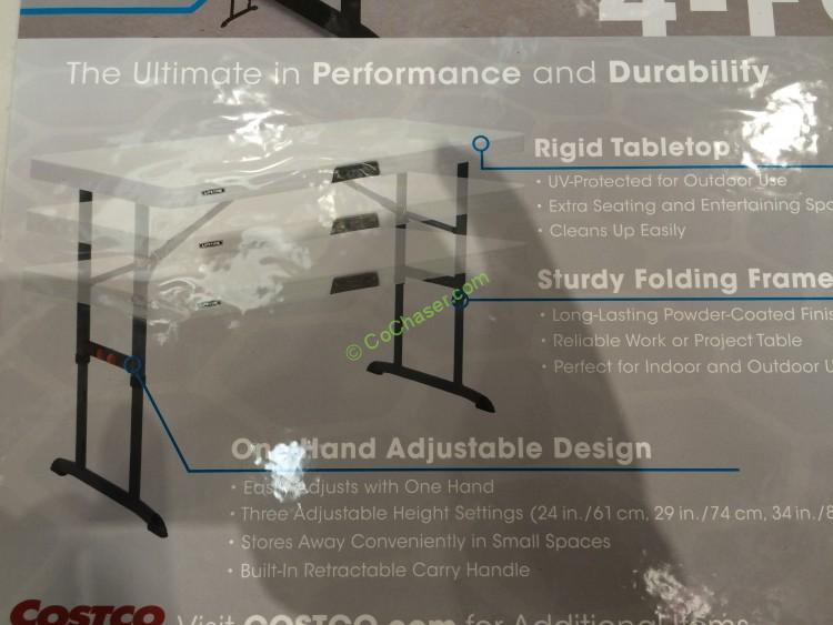 Costco886092LifetimeProducts4FT 2 FTUtilityTablespec CostcoChaser