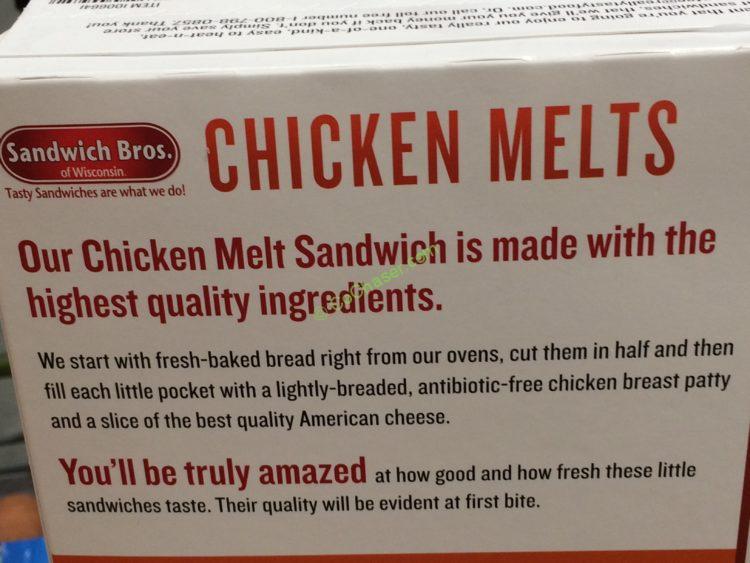 Sandwich Bros ABF Chicken Melt 15 Count Box CostcoChaser