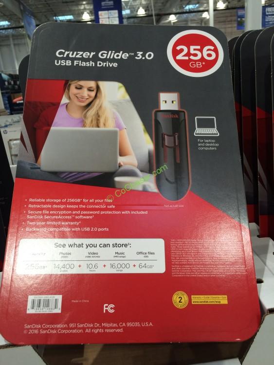 Costco1062187SandiskCruzerGlide256GBUSBFlashDrive3back