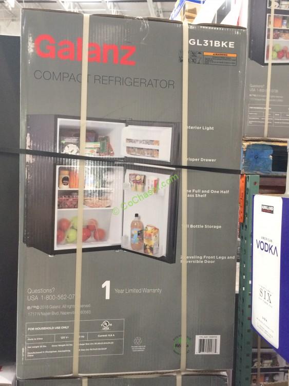 Costco1068702 GalanzTwoDoorMiniFridgeGL31BKEnameinf CostcoChaser