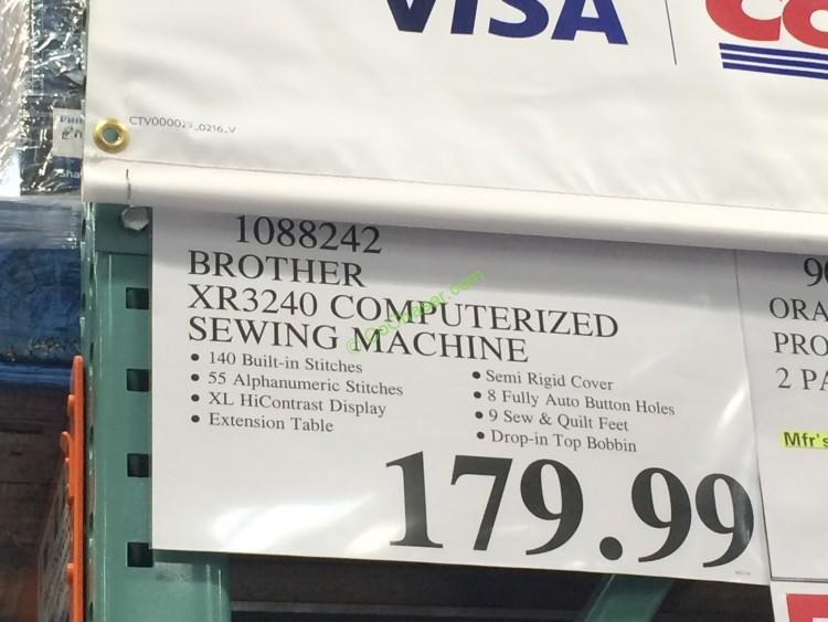 Brother XR3240 Computerized Sewing Machine CostcoChaser