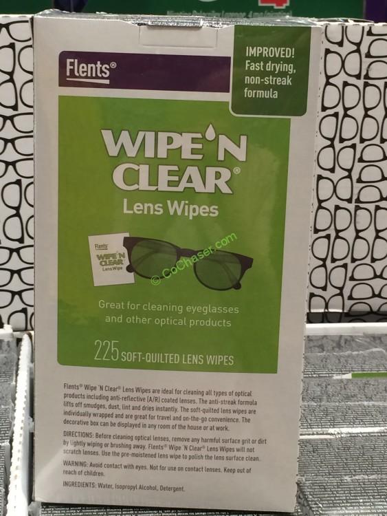 Flents Wipe N Clear Lens Wipes Biodegradable , 225 Count