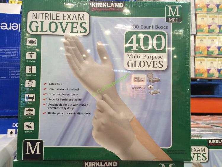 Kirkland Signature Nitrile Exam Glove Medium 2/200 CT