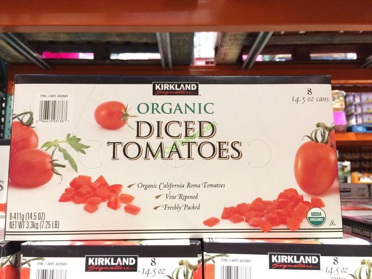 Kirkland Signature Organic Diced Tomatoes 8/14.5 Ounce Cans