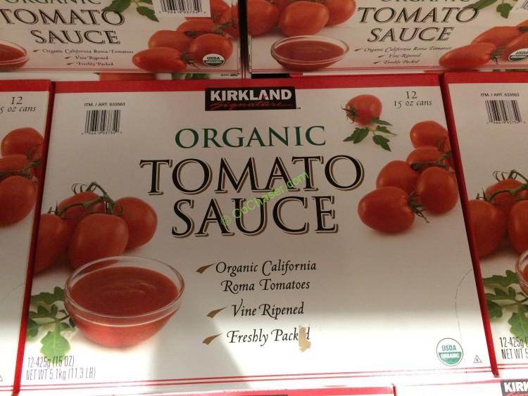 Kirkland Signature Organic Tomato Sauce 12/15 Ounce Cans