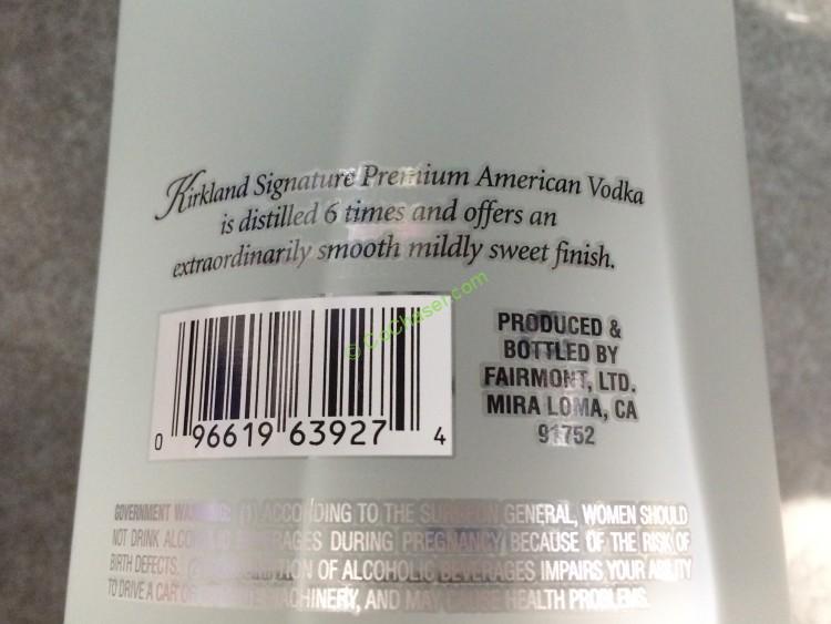 Kirkland Signature Premium Domestic Vodka 1.75 Liter CostcoChaser