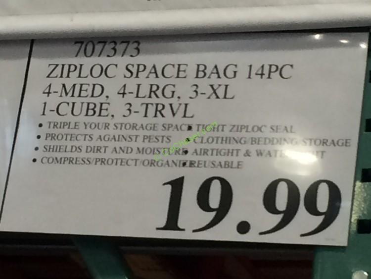 Costco707373ZiplocSpaceBag14PCtag CostcoChaser