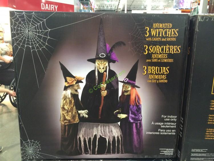 3 Witches Animated with Sound and LED Lights