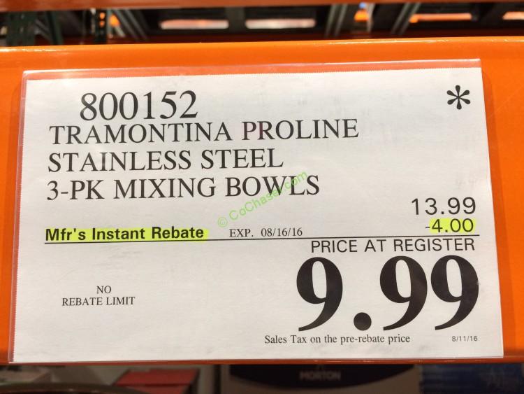 Costco800152TramontinaProlineStainless Steel3PKMixingBowltag