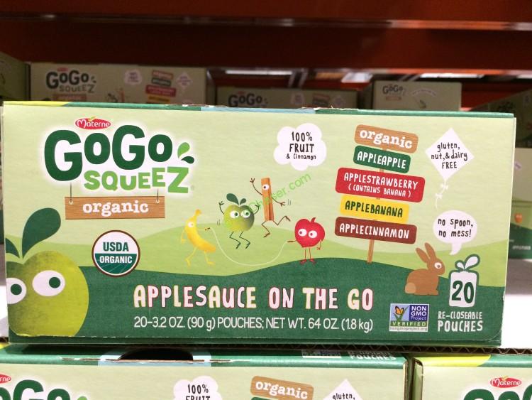 Go Go Squeez Organic Apple Sauce Variety 20/3.2 Oz Pouches