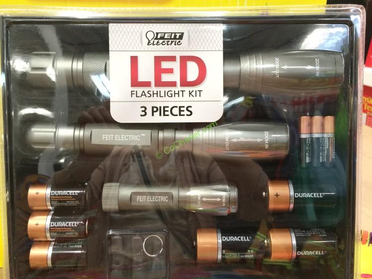 Feit LED Flashlight Kit 1000 Lumens 3-pack with case