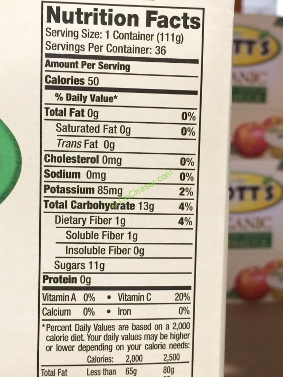 Motts Organic Apple Sauce 36/3.9 Ounce Cups CostcoChaser