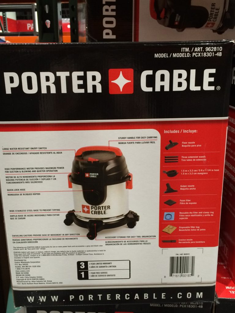 Costco962810PorterCableWetDryVacuumback CostcoChaser