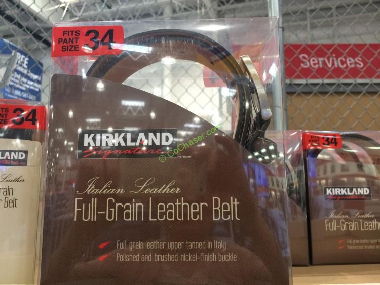 Kirkland Signature Men's Italian Leather Belt