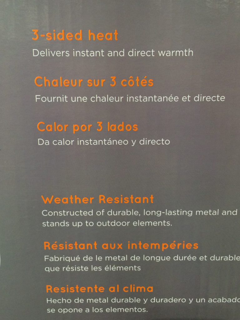 Costco1031583TabletopPatioHeaterspec CostcoChaser