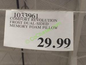 Costco-1033961-Comfort-Revolution-Frost-Dual-Side-Memory-Foam-Pillow-tag