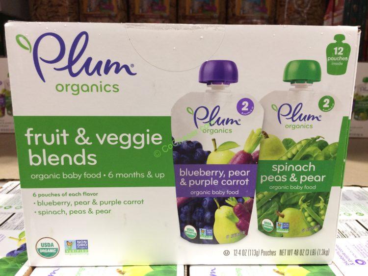 Plum organics Fruit & Veggie Pouches 12/4 Ounce Pouches