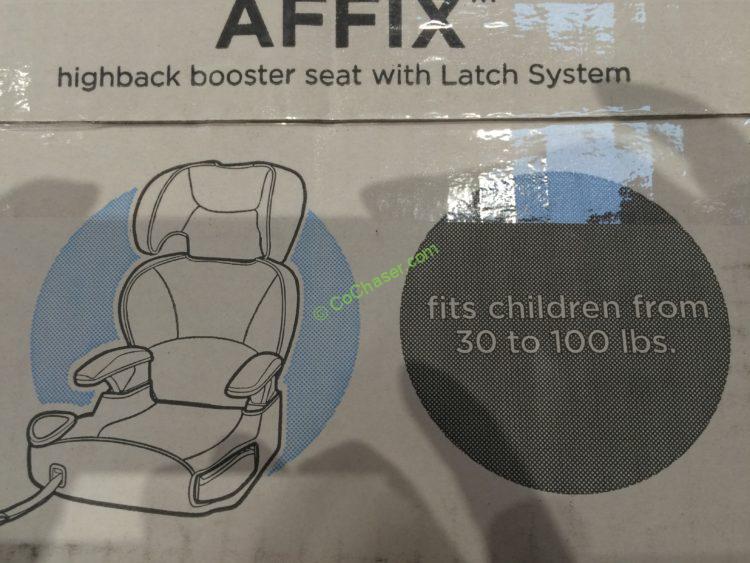 Costco1048897GracobabyProductsAffixHighbackBoosterCarSeatshow