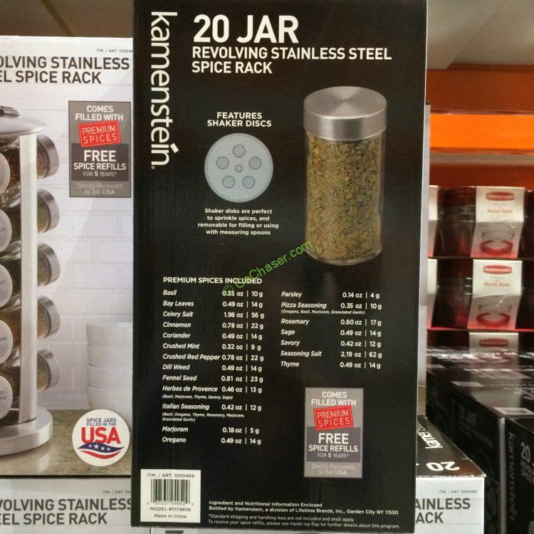 Kamenstein 20 Jar Spice Rack CostcoChaser