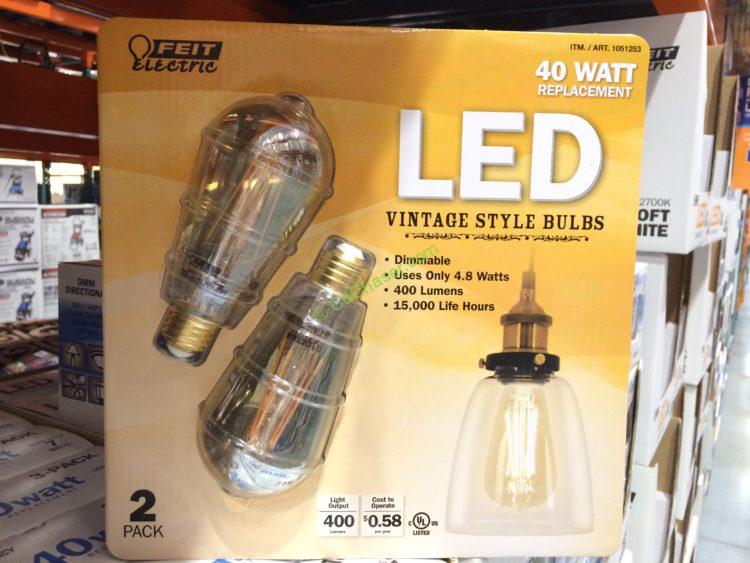 Felt Electric LED Vintage Bulb 2 Pack
