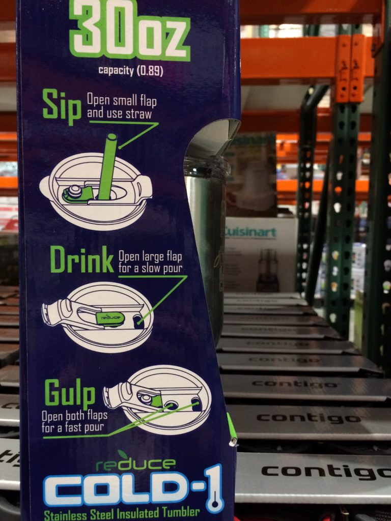 Costco1076037ReduceCold1StainlessSteel30OZTumblerside