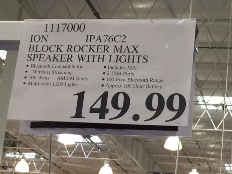 Costco1117000 IONBlockRockerMaxSpeakertag CostcoChaser