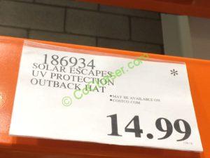 Costco-186934-Solar-Escapes-UV- Protection-Outback-Hat-tag