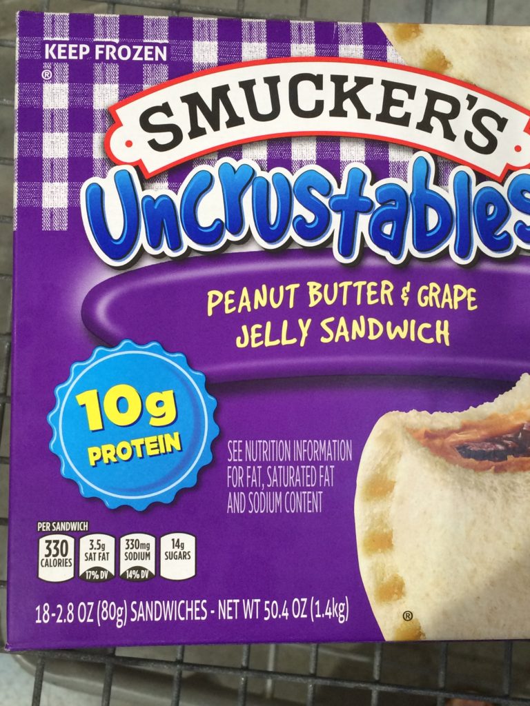 Smuckers Uncrustables Peanut Butter & Grape 18/2.8 Oz Count Box