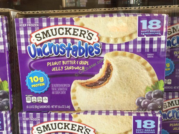 Smuckers Uncrustables Peanut Butter & Grape 18/2.8 Oz Count Box