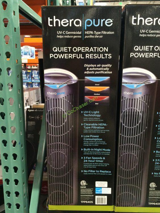 Therapure Tower Air Purifier with Air Sensor, Model# TPP640S