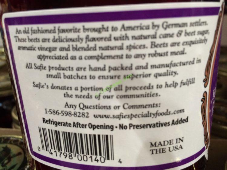 Safie’s Sweet Pickled Beets 32 Ounce Jar CostcoChaser