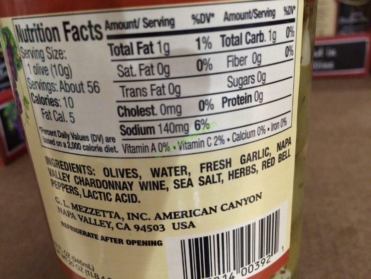 Costco332097NapaValleyBistroGarlicStuffedOliveschart CostcoChaser