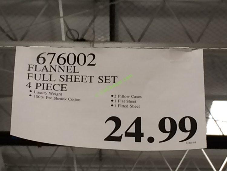 Flannel Sheet Set 4 Pieces Full, Queen and King CostcoChaser