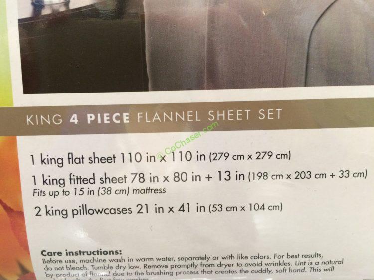 Flannel Sheet Set 4 Pieces Full, Queen and King CostcoChaser