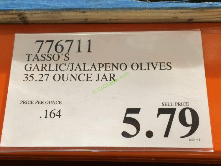 Tasso’s Garlic/Jalapeno Olives 35.27 Ounce Jar CostcoChaser