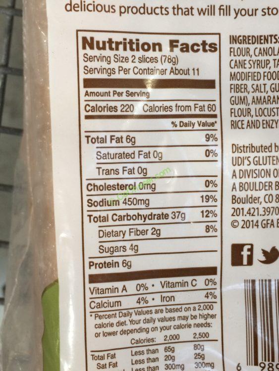 Costco781092UDIsGlutenFreeBreadchart CostcoChaser