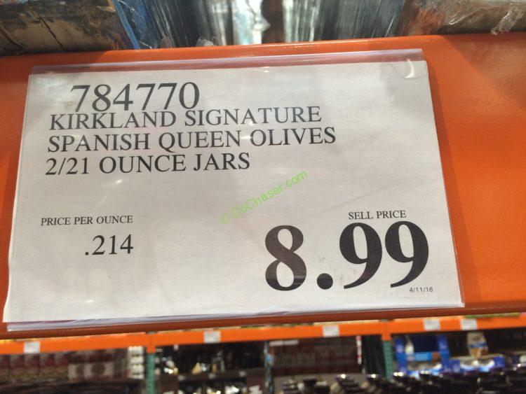 Costco784770KirklandSignatureSpanishQueenOlivestag CostcoChaser