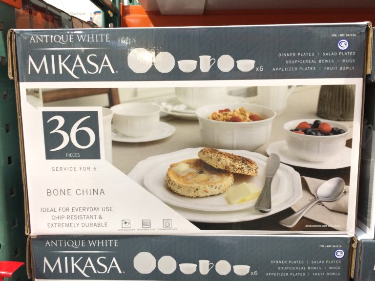 Costco941114MikasaAntiqueWhite 36PCBoneChinaDiningSetbox