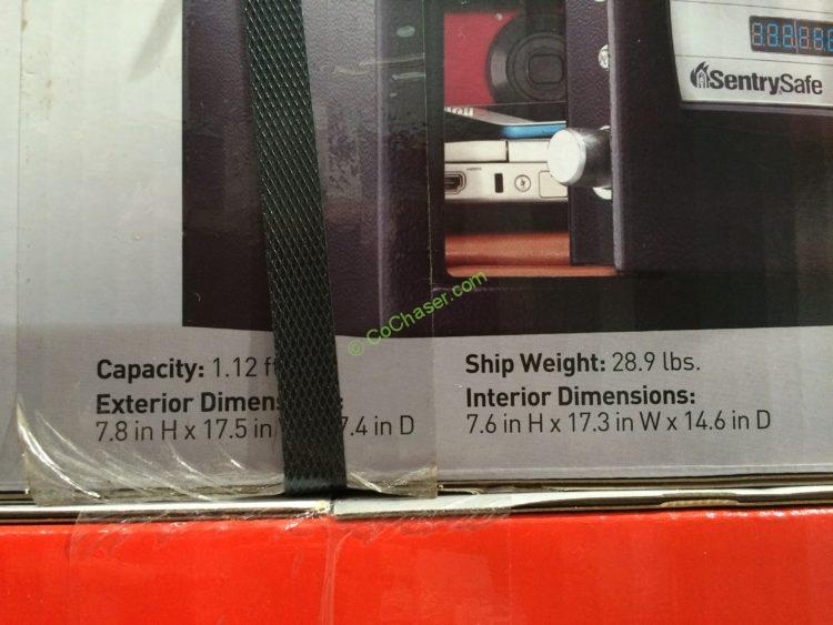 Costco991192SentryResidentialHotelSafewithElectronicLockmark