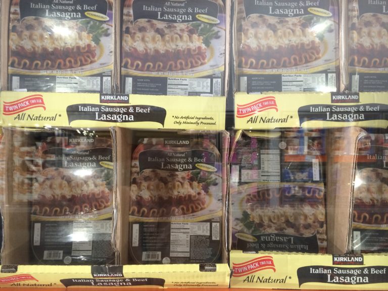 Kirkland Signature Sausage/Beef Lasagna 2 Pack 3 Lbs. Each CostcoChaser