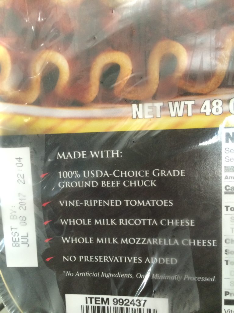Costco992437KirklandSignatureSausageBeefLasagnainf CostcoChaser
