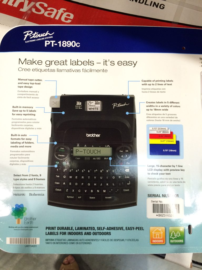 Costco999190BrotherPTouchLabelMakerPT1890Cpart1 CostcoChaser