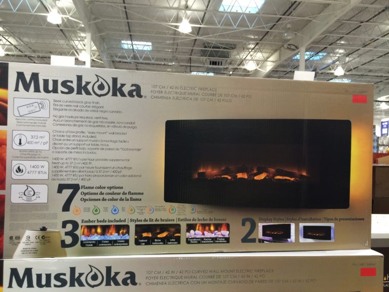 costco1049041Muskoka42CurvedWallMountElectricFireplacebox