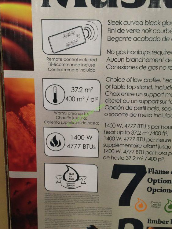 costco1049041Muskoka42CurvedWallMountElectricFireplacepart