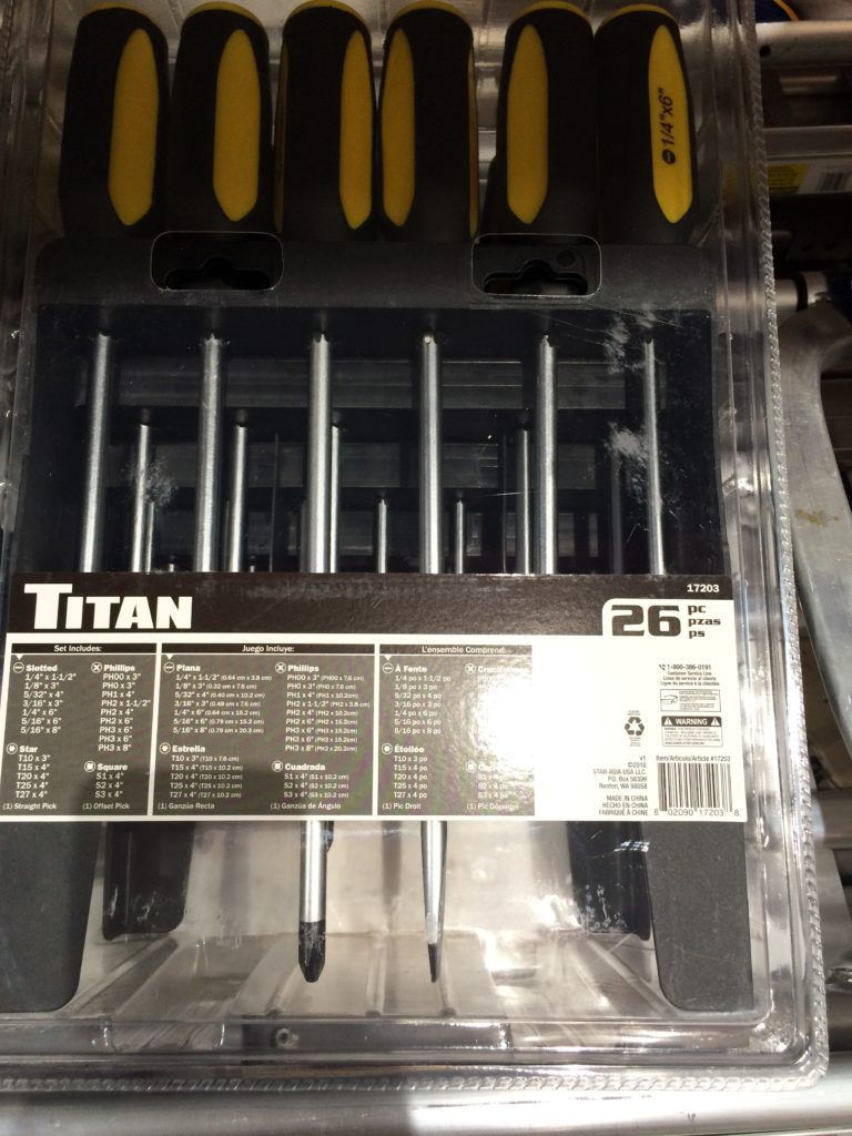 Titan 26PC Screwdriver Set , Model 17203 CostcoChaser
