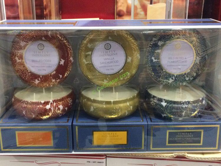 Simply Indulgent 3PK Scented Candles CostcoChaser